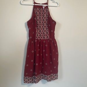 Alya Red Embroidered Dress - Small